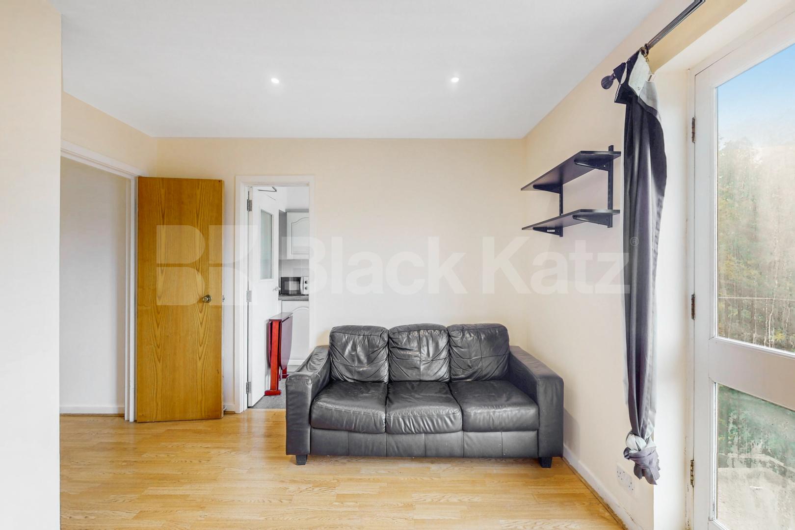 Top floor private development with charming balcony, communal gardens & parking Towergate , Pages Walk 